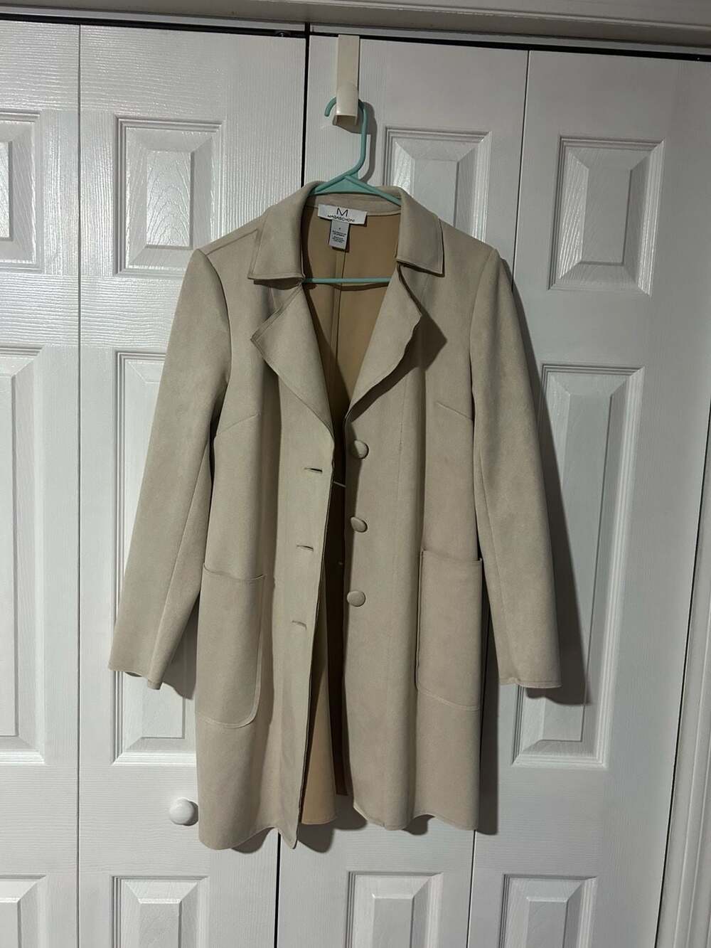 Magaschoni Coat Beige Suede Trench